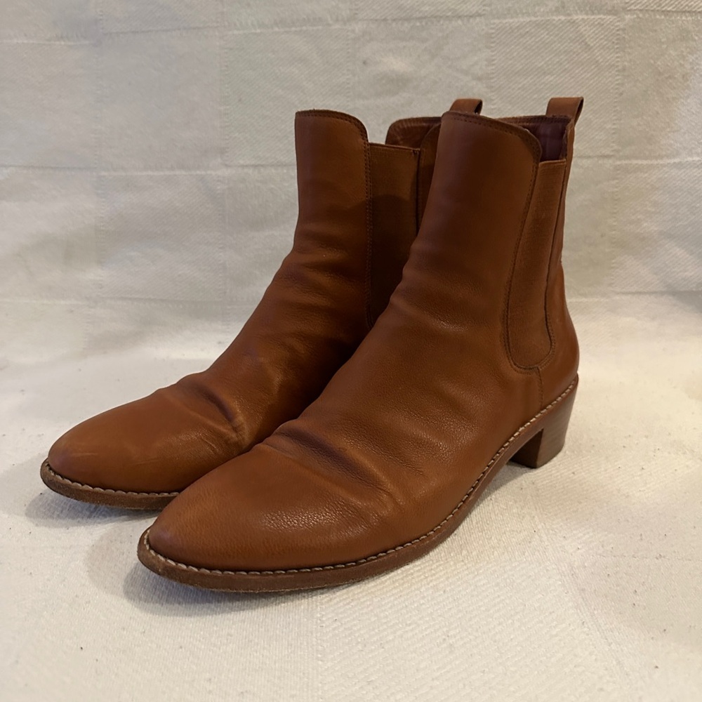 Women’s Brown Leather Chelsea Boots Loeffler Randall size 9.5